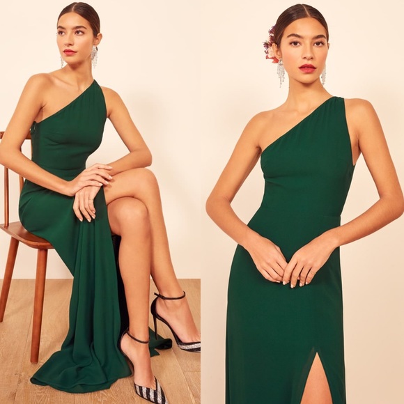 NWT Reformation Evelyn One Shoulder Gown 4 - Picture 3 of 16